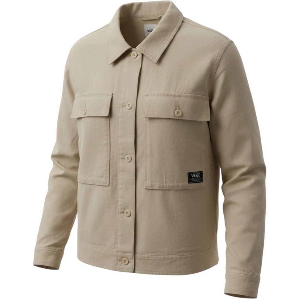 NWT Vans Sandshell Clark Canvas Jacket Workwear Chore Shacket Cream XL New